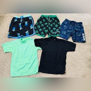 Set of Boys' Swimsuit lot sz 6/7